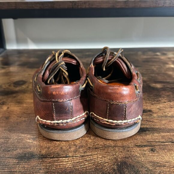 Timberland dark brown boat shoes size 9w/7m main image 10